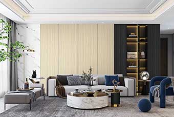 南昌轻奢风格-客厅